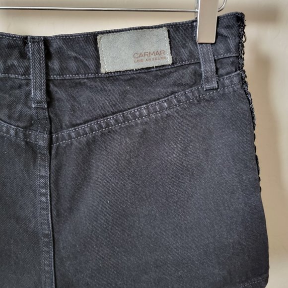 Carmar Titania High Rise Black Denim Jean Chain Shorts - Picture 10 of 16